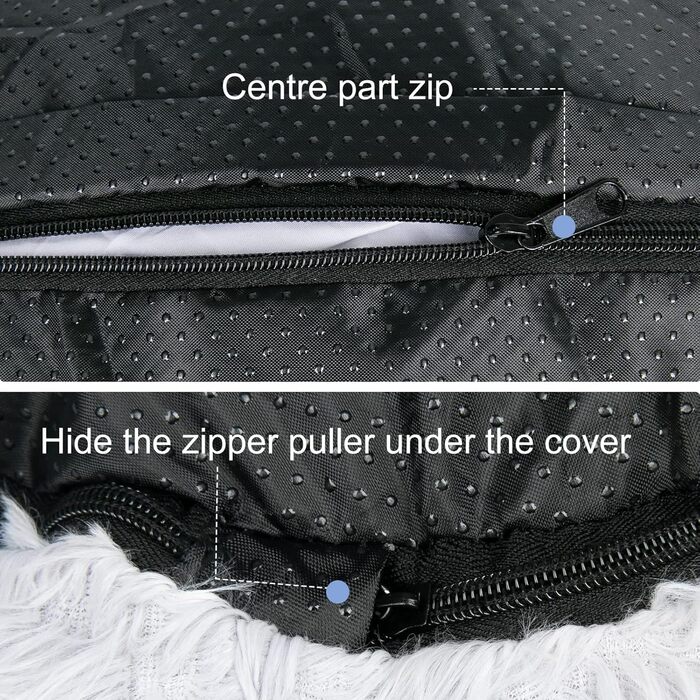 Заспокійливе ліжко для собак знімний чохол, миється, ліжко-пончик проти тривоги, м'яке, кругле, затишне, плюшеве, тепле, 60 см, світло-сірий, зовнішній діаметр 60 см (M), чорний