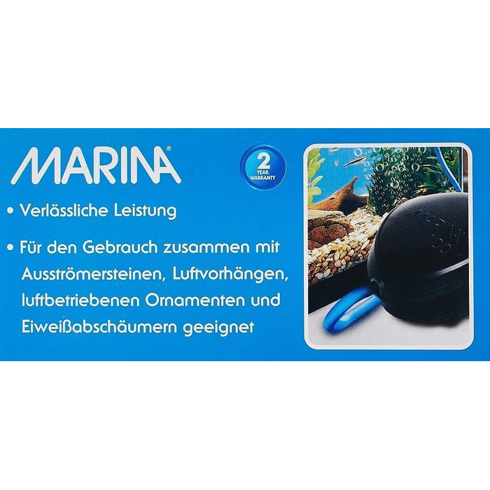 Компресор для акваріума Marina 11118, 300 л/год, до 265 л, чорний