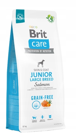 Сухий корм Brit Care Grain-free Junior для цуценят великих порід із лососем, 12 кг