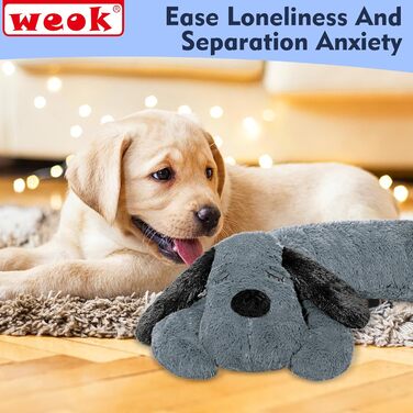 Іграшка-сердечко для собак WEOK: зручне крісло-м'ячик для зняття тривоги, допомога у засинанні, для середніх собак, сірий колір