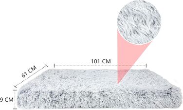 М'який лежак для собак, нековзна підкладка, крісло-гніздо для великих собак, сірий, 100 x 60 см