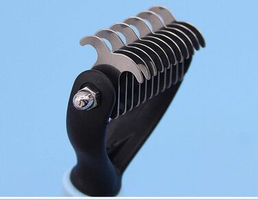 Інструмент для грумінгу собак Dog Dematting: щітка для видалення підшерстка з двосторонньою зубчастою клинком, для собак з короткою та довгою шерстю, рожевого кольору