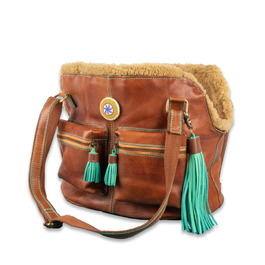 Сумка-переноска для собак Dog with a Mission, шкіряна, універсального розміру 32x20x27 см