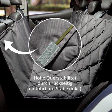 Кришка для автосидіння для собак Pointer, 125 см, сіра - захист заднього сидіння, водонепроникна, миється до 95°C