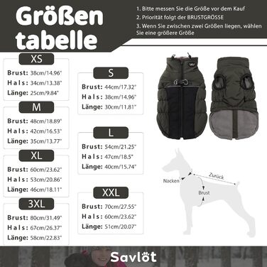 Теплий зимовий одяг для собак: вітронепроникний теплий одяг для собак з світловідбиваючими елементами, з блискавкою, зелений, XL