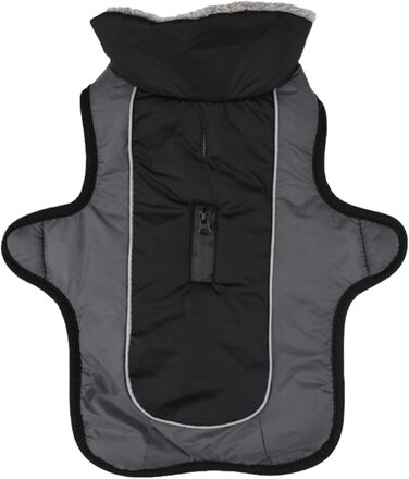 Тепла зимова куртка для собак, відбиваюча куртка для собак, одяг для собак, великі породи, чорний колір, розмір L