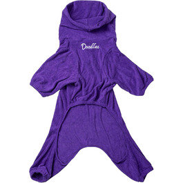 Рушник для собак Mikki Doodles, розмір L, фіолетовий, для кучерявої шерсті, швидковисихаючий, з мікрофібри