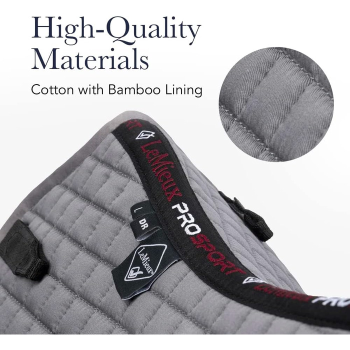 LeMieux Prosport Cotton Dressage Square Dressurschabracke XL Чорний - сідловий ковдру для виїздової їзди