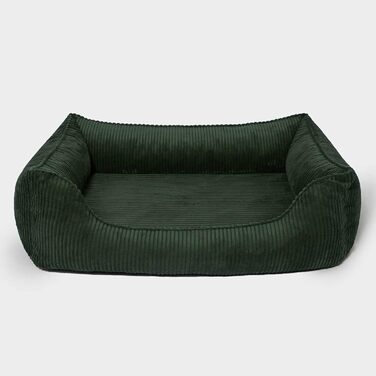 Ортопедичне ліжко для собак Антон | Ліжко-кошик для середніх та великих собак (85x65 см, оливковий)