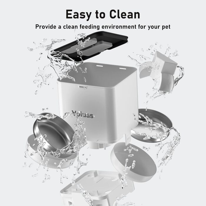 Автоматична годівниця для тварин VOLUAS 6L - для котів та собак