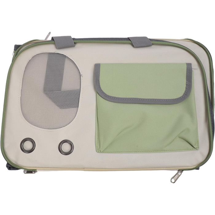 Транспортна переноска для котів та собак Luckdano, складана, з регульованим ременем, міцна, оксфордська тканина, стильна (GREEN)