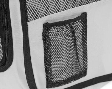 Портативний вольєр для тварин Pawer, 114x61 см, 8 панелей, оранжево-сірий, з можливістю персоналізації, 600D Oxford, для котів/собак/цуценят