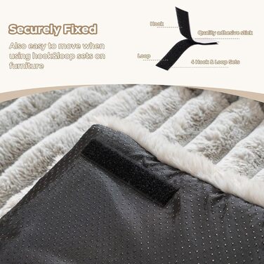 М'яке ліжко для собак Avont з плюшевим покриттям, підходить для собак та котів, знімний та пральний чохол, антиковзаюче дно (Світло-сірий, 105 x 18 x 95 см)