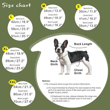 Водонепроникний дощовик для собак Oslueidy, з капюшоном, для малих, середніх та великих собак, цуценят, S-XXL (Зелений, L)