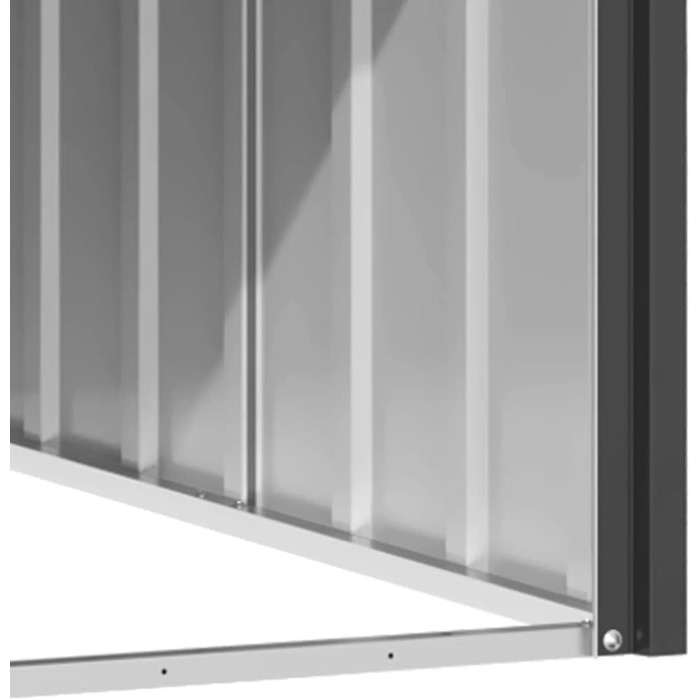 Будка для собак vidaXL антрацитова 116,5x103x81,5 см, оцинкована сталь