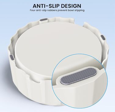 Напійник для собак без розливання, 2 л, великий об'єм, диспенсер, неслизький, без бризок, повільний напійник, без крапель, підходить для собак та котів (Бежевий)