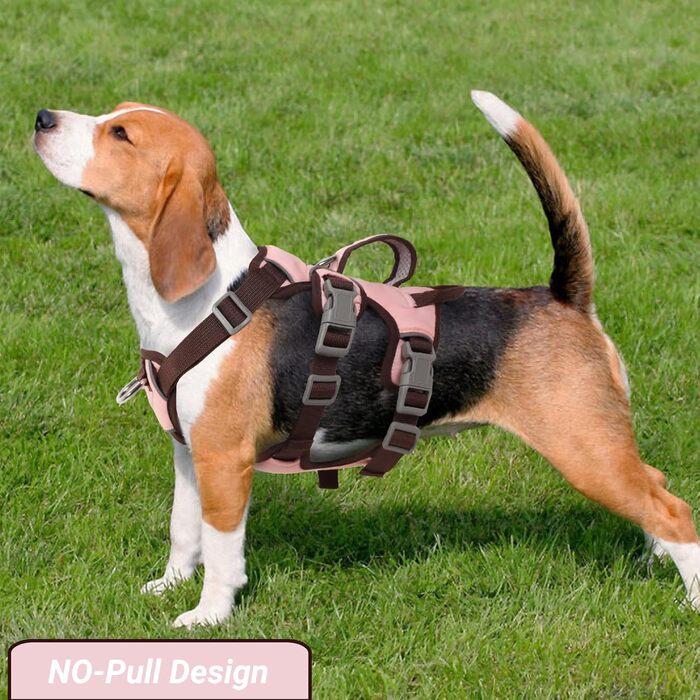 Нашийник для собак з двома ручками та кліпсами для повідків, анти-тяга, для собак середніх та маленьких порід, цуценят (чорний, рожевий)