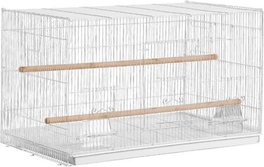 Клітка для птахів VEVOR 760x460x455 мм металева, для маленьких папуг, канарок, корел, нерозлучників, амадин, хвилястих папуг, конурів, дорожня пташина клітка з ручкою і жердочками