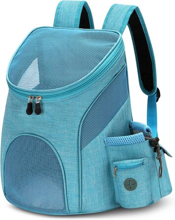 Рюкзак для котів та маленьких собак ALLSOPETS, переноска для тварин з прозорою верхньою частиною, складний, для подорожей (Світло-блакитний, S)