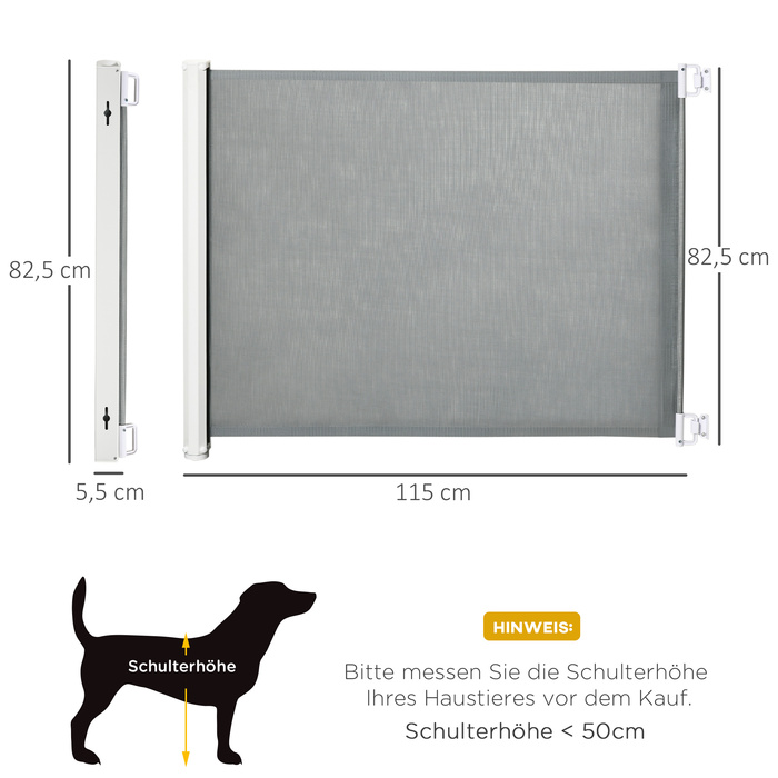 PawHut Door Gate Сходи для собак, захисна перегородка, розсувна, 115Lx82,5Hcm | Аосом