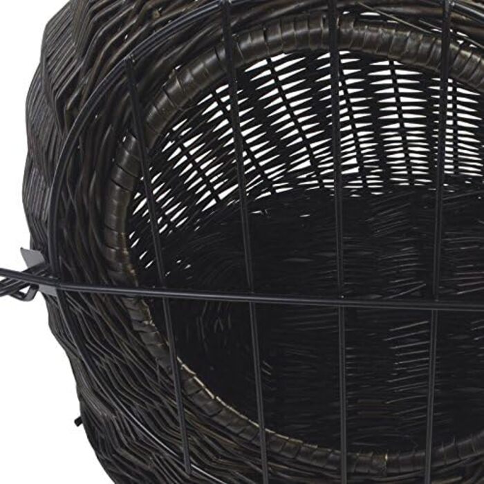 Транспортний кошик для тварин Weidenprofi, переноска для собак та котів з лози, темно-коричневого кольору, розмір (ДxШxВ) 60 x 47 x 47/52 см