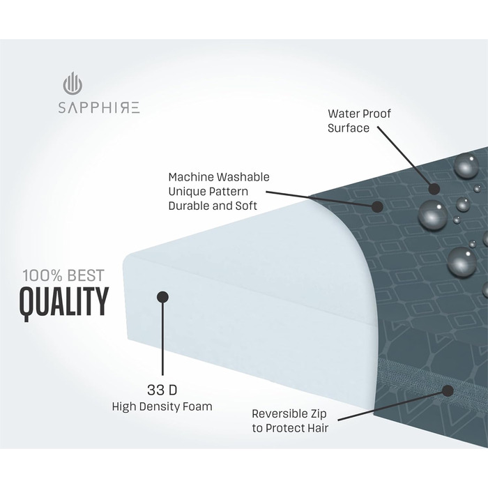 Водонепроникний килимок для собак у клітку, сертифікований FR, міцний, для вулиці, розмір L, 108 x 72 x 5 см, чорний