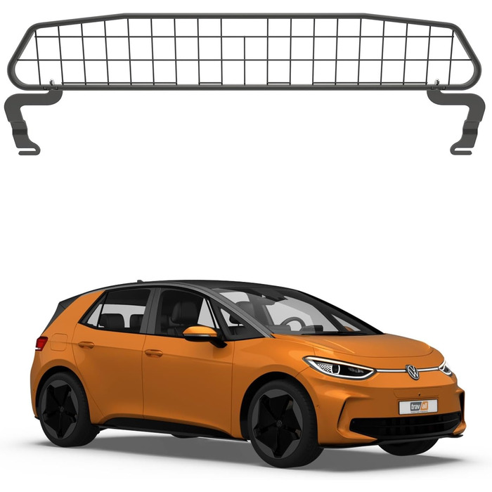 Сітка для собак Travall Volkswagen ID.3 (2019-): захист багажника, сітка для транспортування собак, міцна сталева сітка