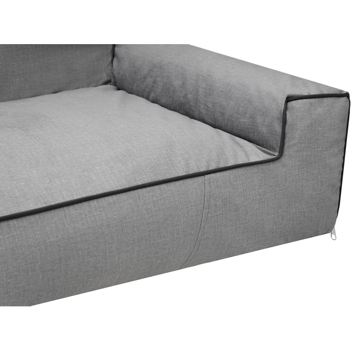 Ліжко для собак Glamour New, знімний і праний чохол, розмір M 78x53 см, сірий Fancy, лежак-корзина для малих, середніх і великих порід