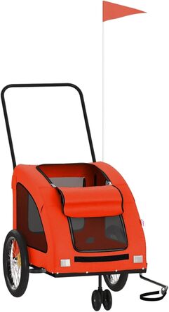 Причіп для собак Robuster Oxford, залізний, з ПВХ, вантажопідйомність 45 кг, Model93989 (Помаранчевий, 68 x 137 x 72 см)