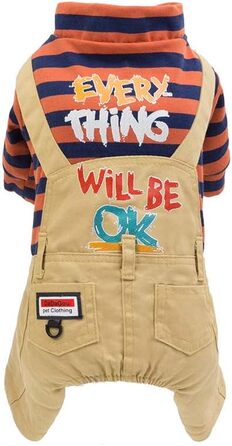 Пуловер для собак з капюшоном, теплий джинсовий костюм для собак, флісовий оверсайз для маленьких та середніх собак та котів (M, Помаранчевий)