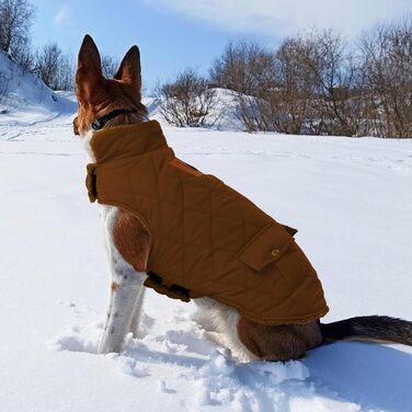 Зимовий теплий одяг для собак: куртка з флісу, підходить для чихуахуа, такси, коричнева, розмір M