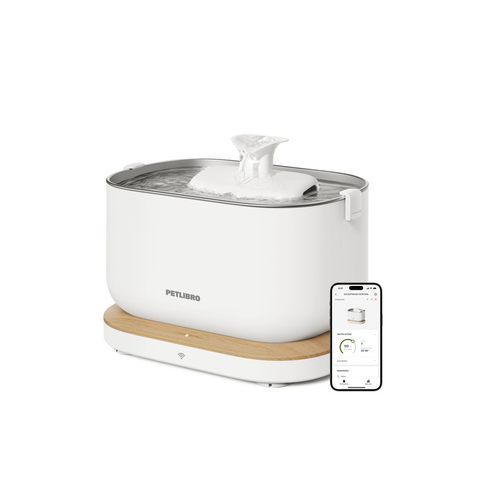 Бездротова фонтан-поїлка для котів Petlibro Upgraded Dockstream 2, безшумна, 3 л