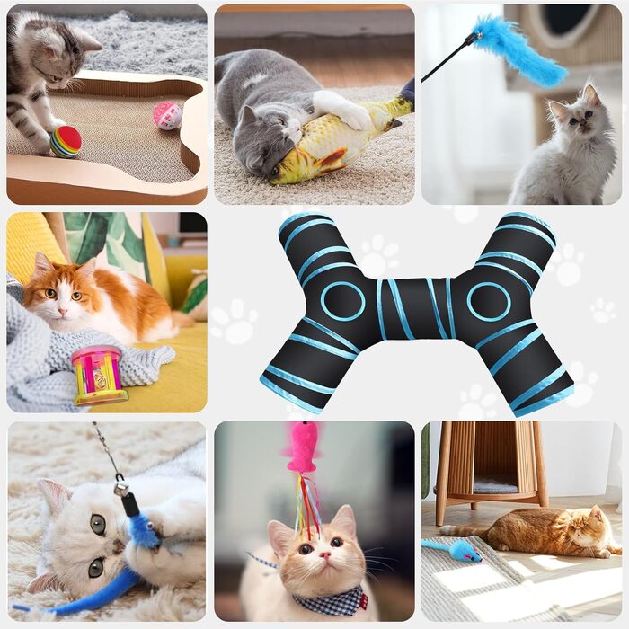 Набір іграшок для котів YUTUY: тунель, 39 шт., мишки та різноманітні іграшки для кошенят та котів