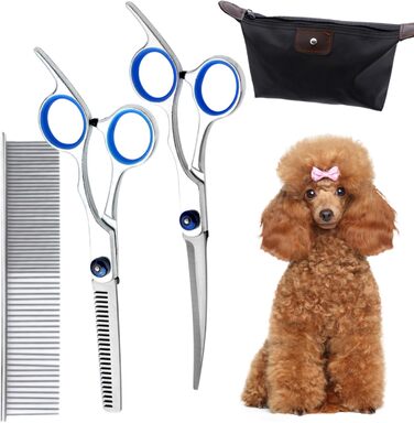 Набір ножиць для грумінгу собак та котів, ножиці для догляду за шерстю домашніх тварин