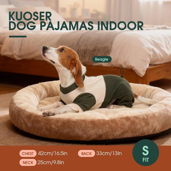 Теплий флісовий костюм для собак Kuoser, зимовий одяг для маленьких собак, зелений, розмір S