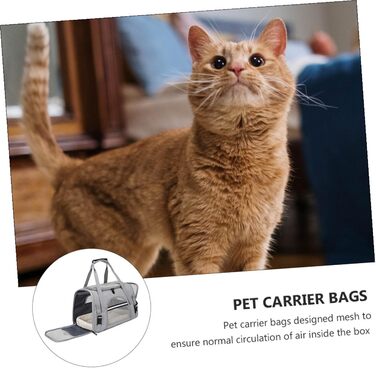 Рюкзак-переноска для котів та маленьких собак Garvalon з дихаючого матеріалу, з підтримуючими стійками, складаний, для подорожей та до ветеринара