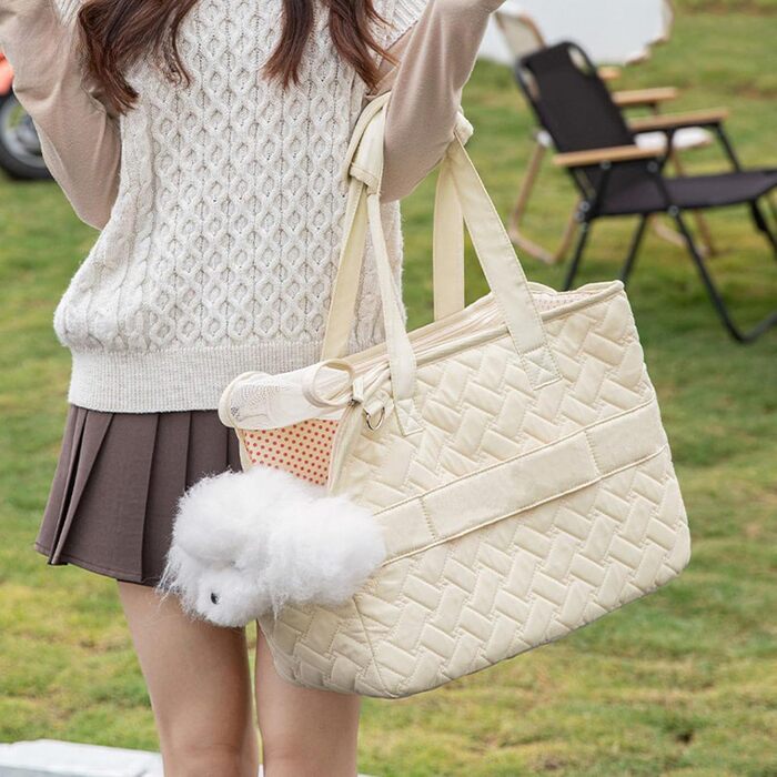 Сумка-переноска для собак маленьких порід WSFYTAM, сіра, M