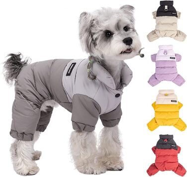 Тепла зимова куртка для собак - водонепроникний костюм для маленьких та середніх собак (жовтий, M)