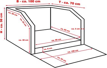 Лежанка для собак у багажник CopcoPet: 70x55x38 см, штучна шкіра, захист багажника, водовідштовхувальна, стійка до подряпин, з захисним покриттям, антиковзаюча, міцна, для подорожей (Блакитний/Сірий, 100x70 см з системою ременів)