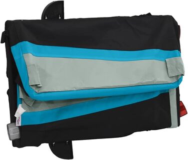 Дитячий/Транспортний причіп для собак, велосипедний причіп чорного та синього кольору, 45 кг, сталь, легкий у збиранні