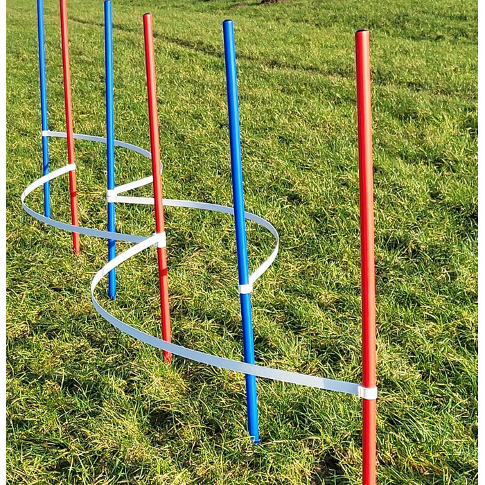 Набір для фристайлу Wuzzmann Agility: 4 боулінгові/тренувальні арки + 6 шлагбаумів (червоний/синій)