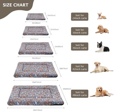 Ортопедичне ліжко для собак BVAGSS, миється, плюшеве, тепле, для собак маленьких, середніх та великих порід, XH083 (100x80 см, Колір: Кофе з лапками)