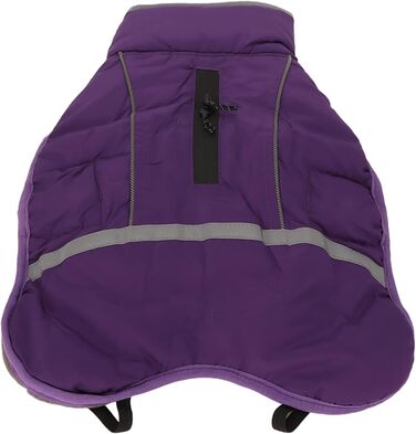 Зимова тепла куртка для собак з світловідбиваючими елементами, регульована, з коміром-стійкою, для маленьких, середніх та великих собак (Чіхуахуа, Доберман), колір: фіолетовий, розмір: XL