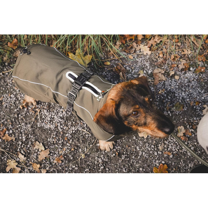 Теплий водонепроникний жилет для такси HUNTER NORDBY оливкового кольору, розмір 33, для маленьких собак з довгим тілом