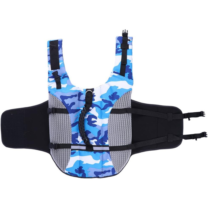 Рятувальний жилет для собак POPETPOP, регульований, дихаючий, з ручками та швидкою застібкою, XL, блакитний