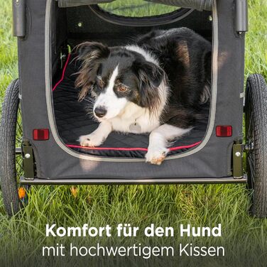 Легкий велосипедний візок для собак 2-в-1 – для собак вагою до 30 кг, складаний, з кулером, прапорцем безпеки та м'яким килимком, сумісний з електровелосипедами