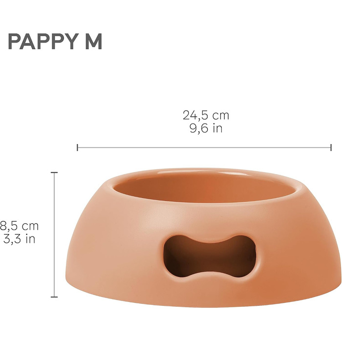Миска для собак UNITED PETS Pappy, екологічна, виготовлена в Італії, 1.1 л, зелена, для середніх собак