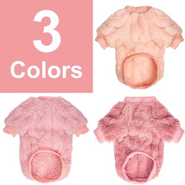 Теплий пуловер для собак, 3 шт. в наборі, для маленьких собак та котів, дівчаток та хлопчиків, тепла одяг для собак, халат-сорочка для зими, Різдво (Рожевий, Ліловий, Рожево-червоний) (X-Small, Персиковий, Темно-рожевий, Світло-ліловий)