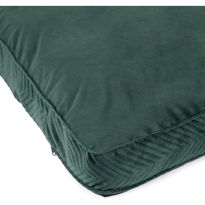 Ексклюзивне ліжко для собак XL | М'який лежак з Memory Foam | Килимок для великих собак | Легко миється | Імітація замші | Великий розмір | Колір: (M: 50 x 65 см, Зелений (Вельвет))