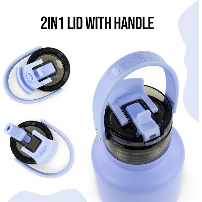 Водяна пляшка для собак Hogg Hydro Hound з нержавіючої сталі, ізольована, 907.2 г, з написом 